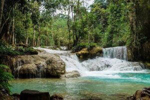 Private Tour: Pak Ou Cave and Kuang Si Waterfall Tour from Luang Prabang - Pak Ou Caves: climbing into a cliffside shrine with thousands of Buddhas