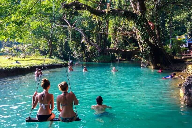 Vang Vieng: Kayaking & Cave Tubing with Zip Line/Blue Lagoon - Kayaking Nam Song River: Views, Small Rapids, and a Real Workout