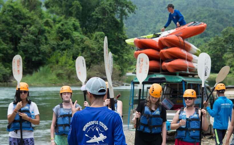 Vang Vieng: Nam Song River Kayak Tour - Gliding over small rapids and seeing Nam Song up close