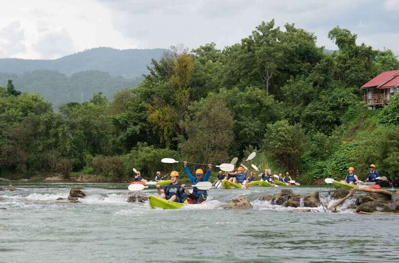 Vang Vieng: Nam Song River Kayak Tour - Hotel pickup, 6 km transfer, and the pre-paddle briefing