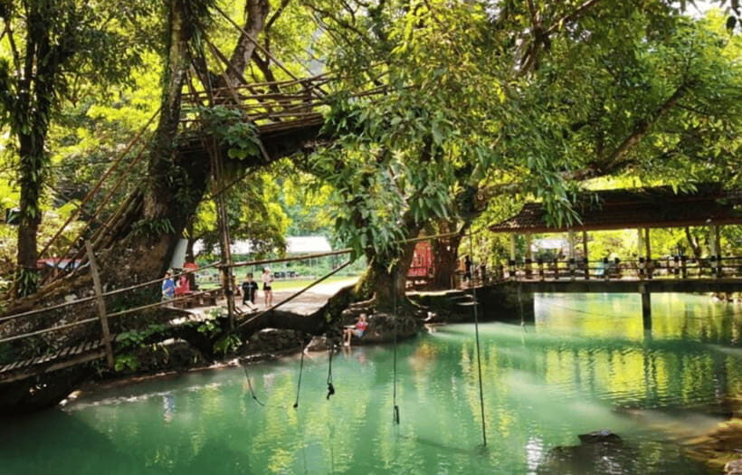 Vang Vieng:Zipline,Water Cave,Tham Chang,Kayak,Blue Lagoon 3 - A Full-Day Mix of Nam Song, Tham Chang Cave, Zipline, and Blue Lagoon 3