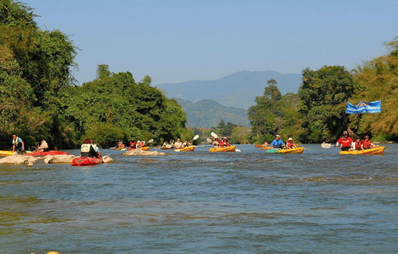 Vang Vieng:Zipline,Water Cave,Tham Chang,Kayak,Blue Lagoon 3 - Jungle Zipline: Safety Setup, Flying Feel, and What to Wear